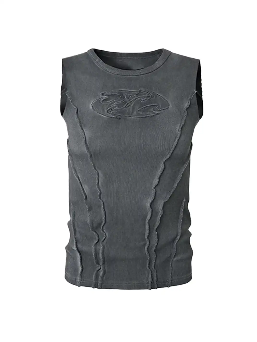 CLP | Frayed Cut Design Knit Vest