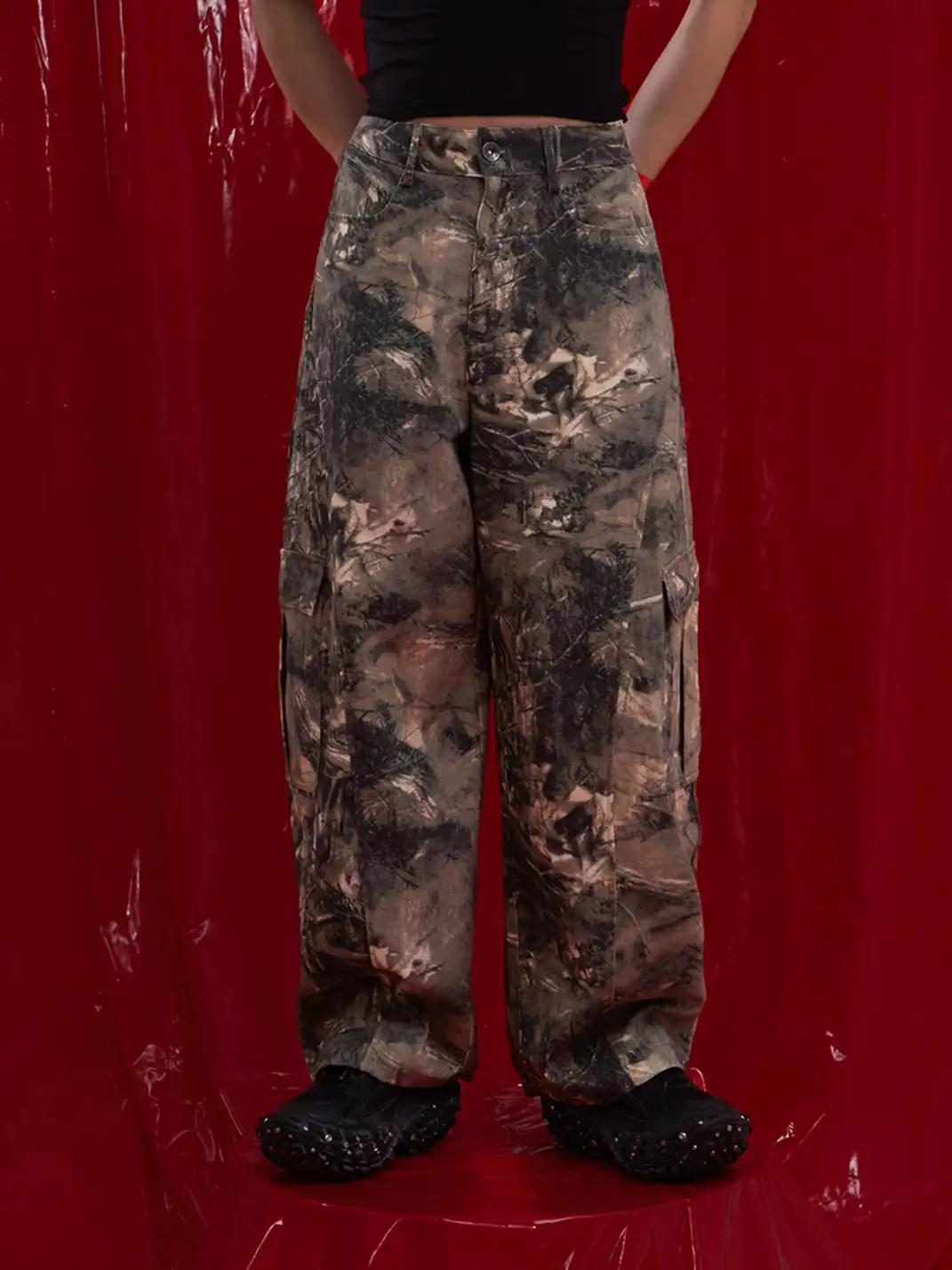 CLP | Camouflage Wide-Leg Cargo Pants