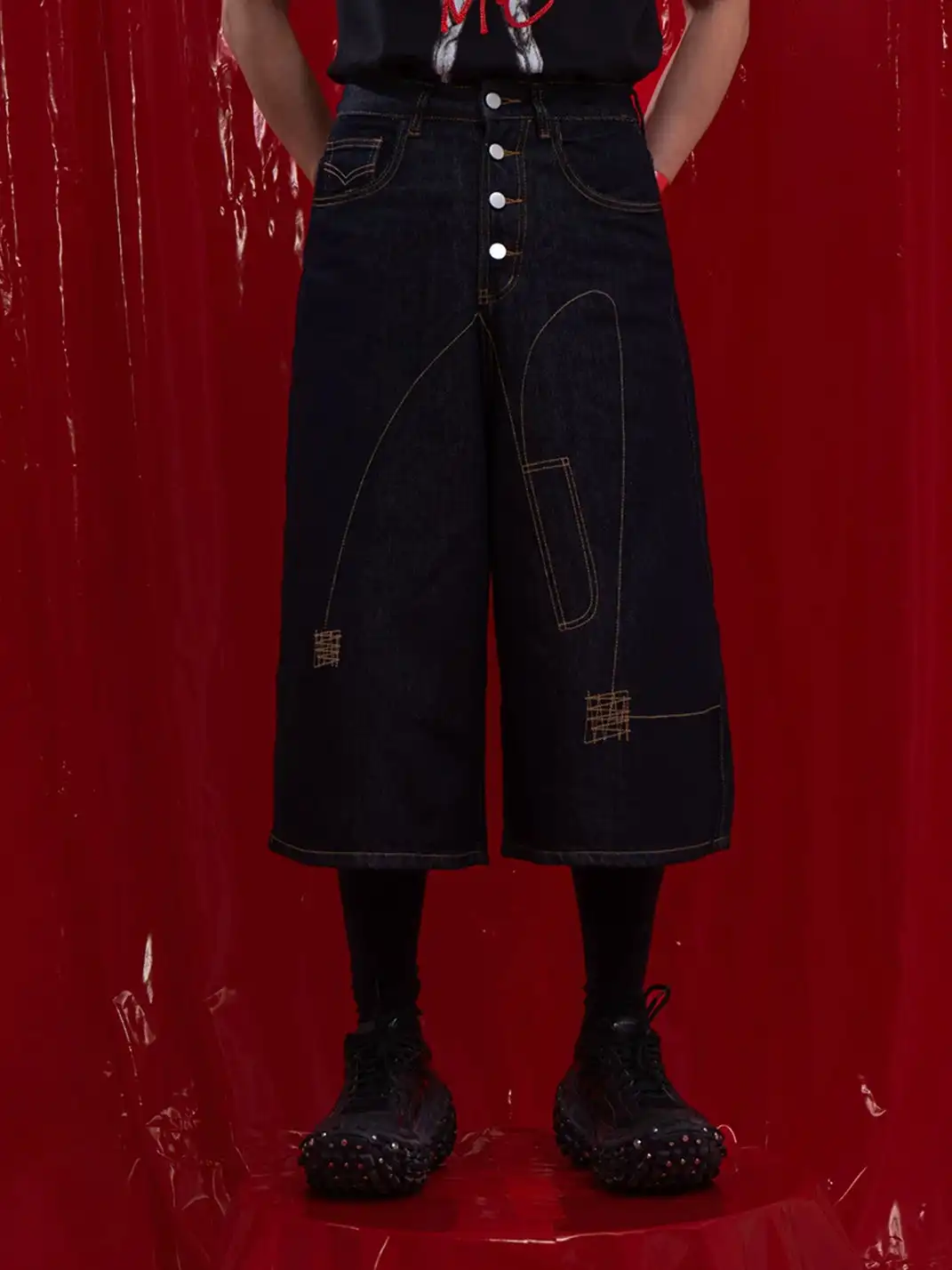CLP | Button Placket Seven-Point Jeans
