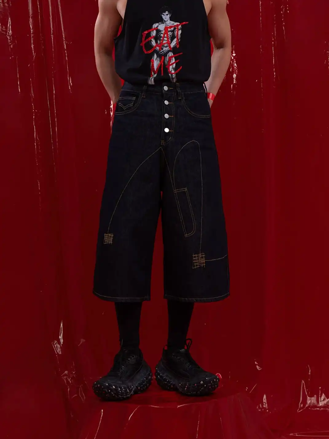 CLP | Button Placket Seven-Point Jeans