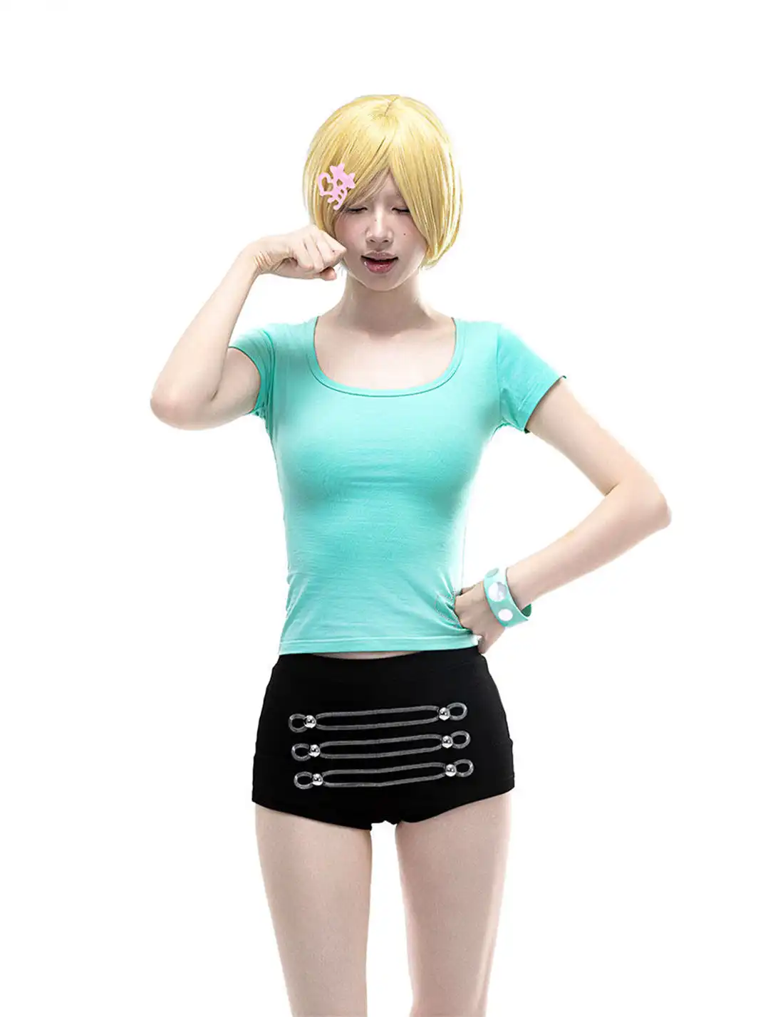 ArtByTastybabe | Square Round Neck Fitted T-Shirt With Set-In Sleeves