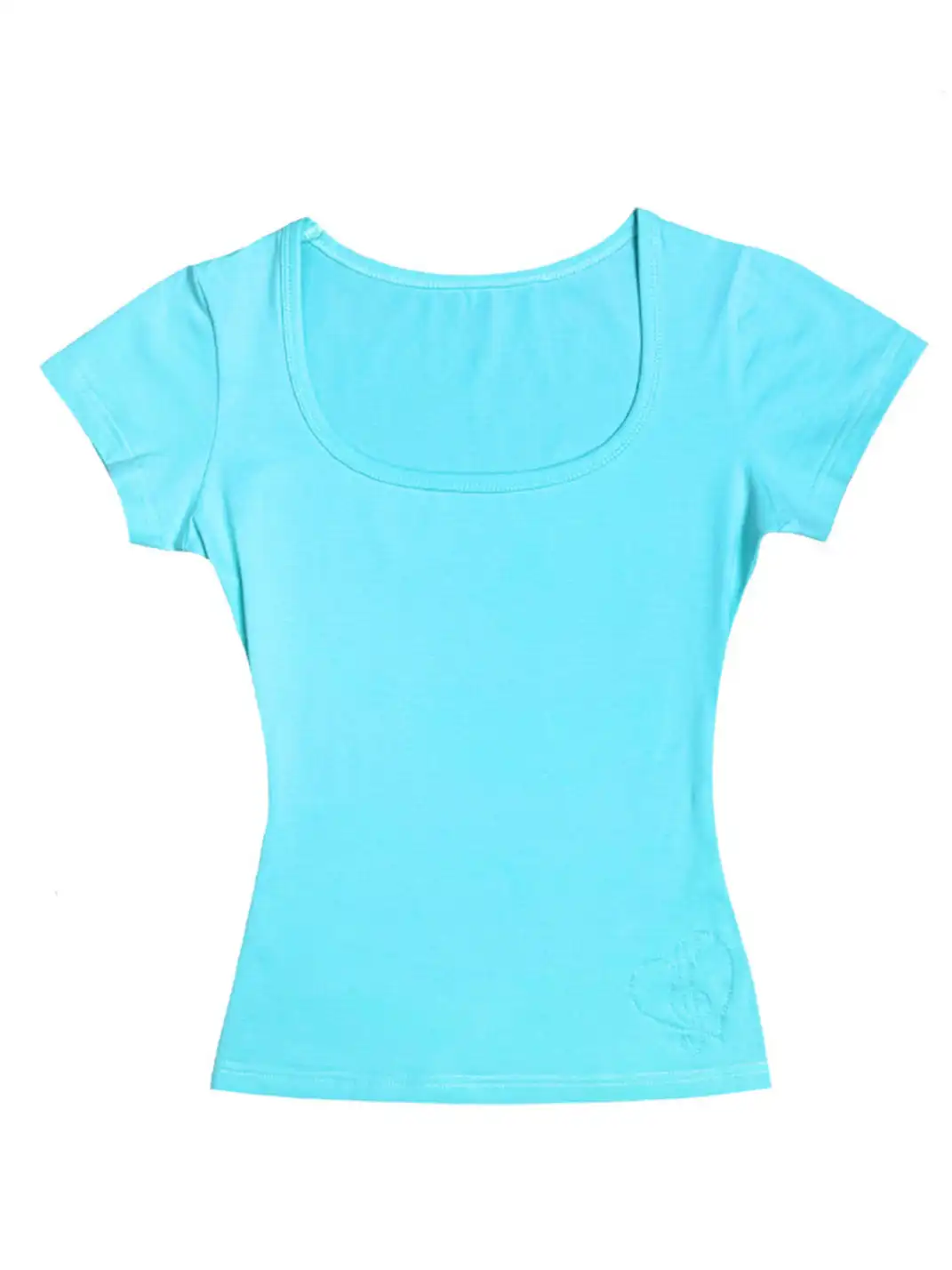 ArtByTastybabe | Square Round Neck Fitted T-Shirt With Set-In Sleeves