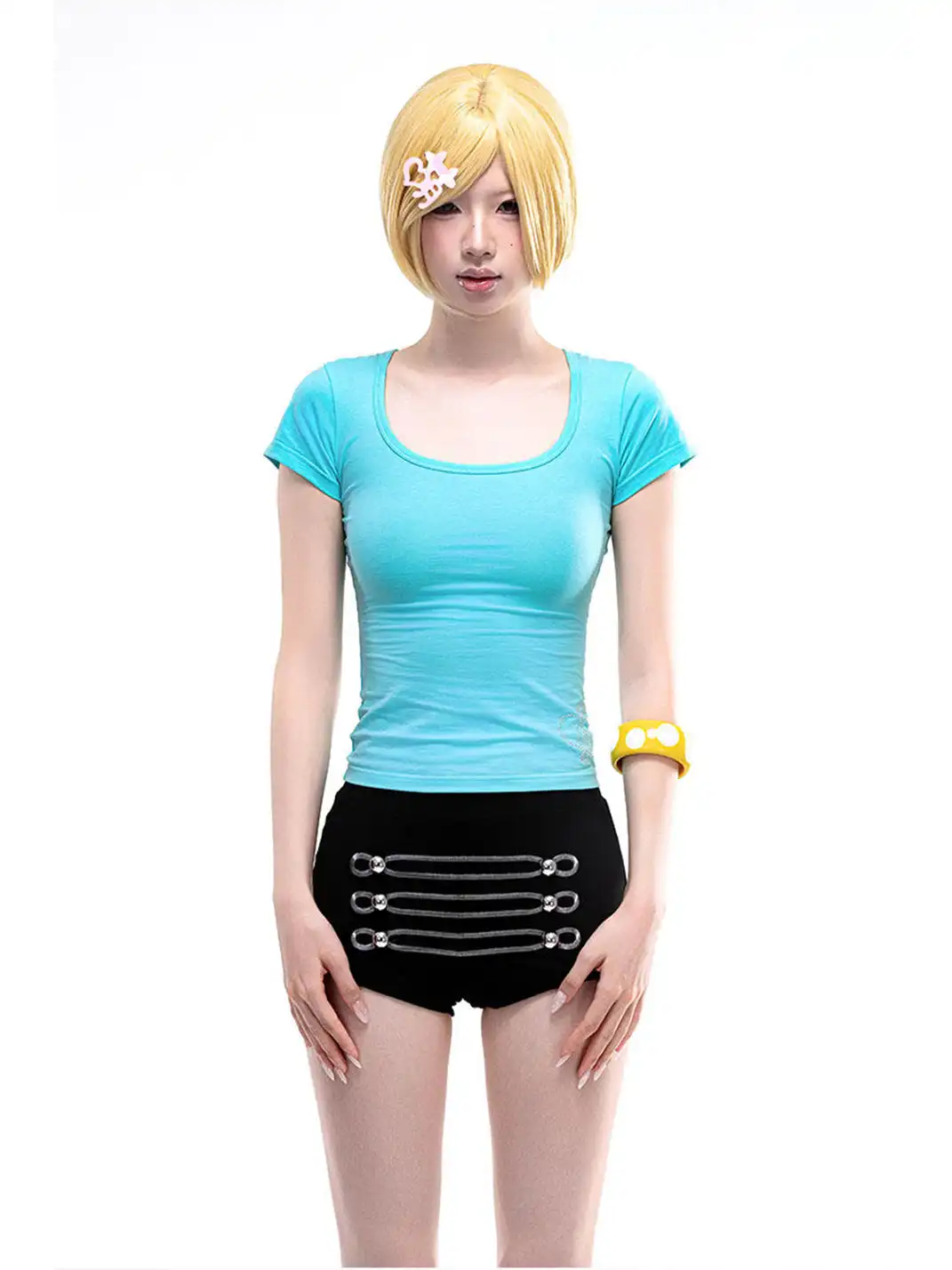 ArtByTastybabe | Square Round Neck Fitted T-Shirt With Set-In Sleeves