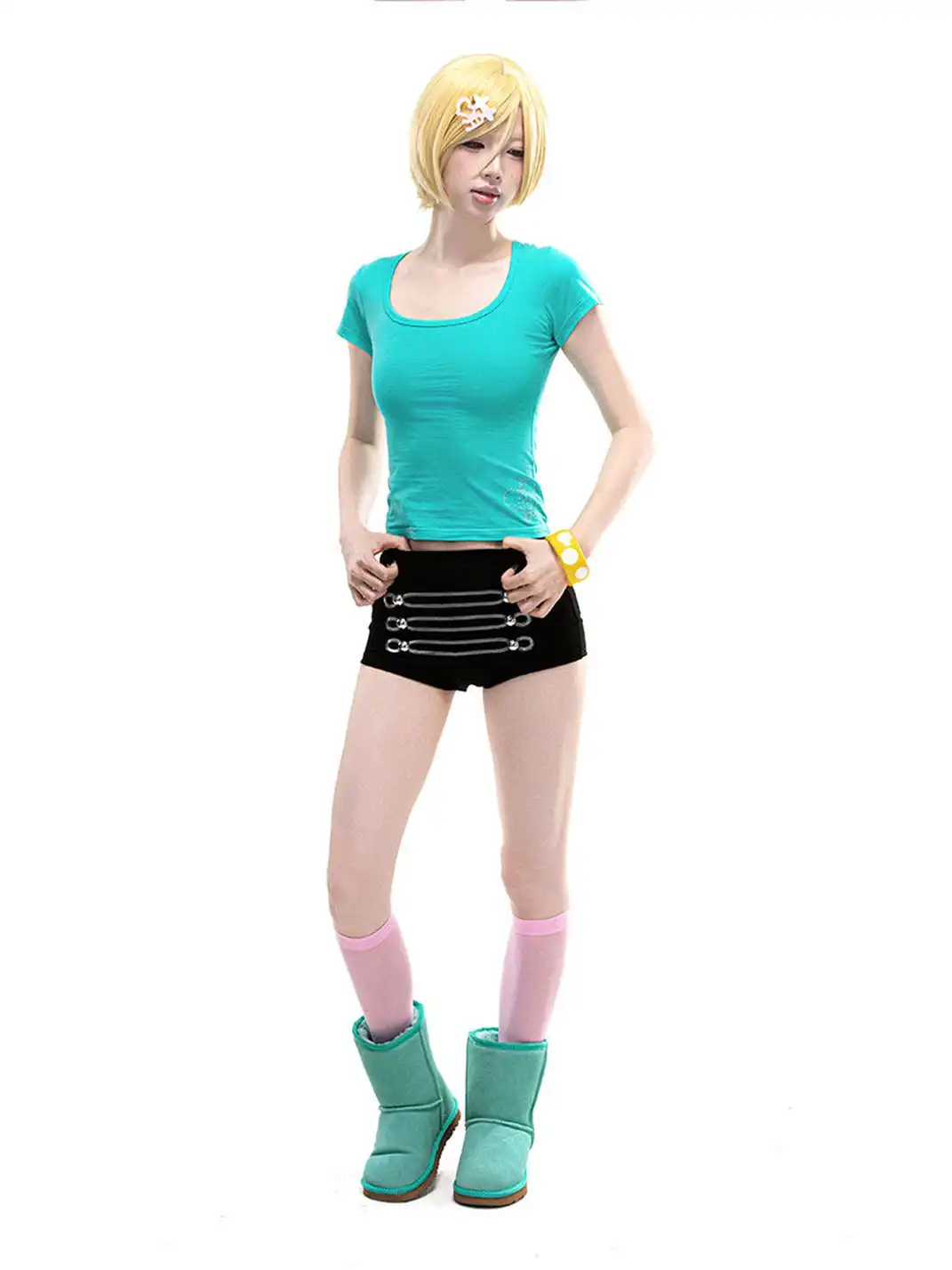 ArtByTastybabe | Square Round Neck Fitted T-Shirt With Set-In Sleeves