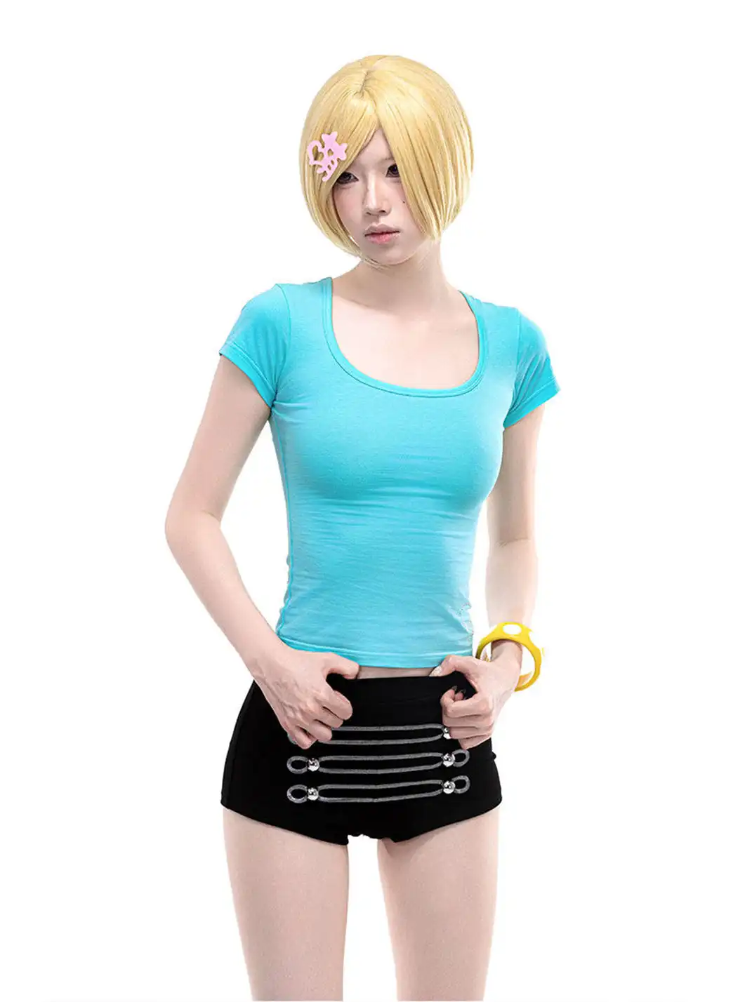 ArtByTastybabe | Square Round Neck Fitted T-Shirt With Set-In Sleeves