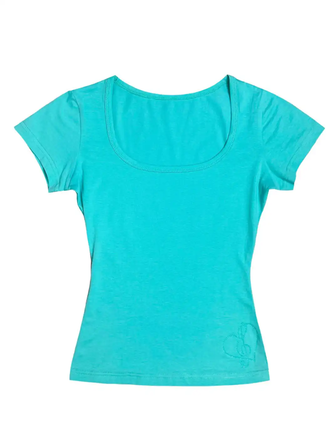ArtByTastybabe | Square Round Neck Fitted T-Shirt With Set-In Sleeves