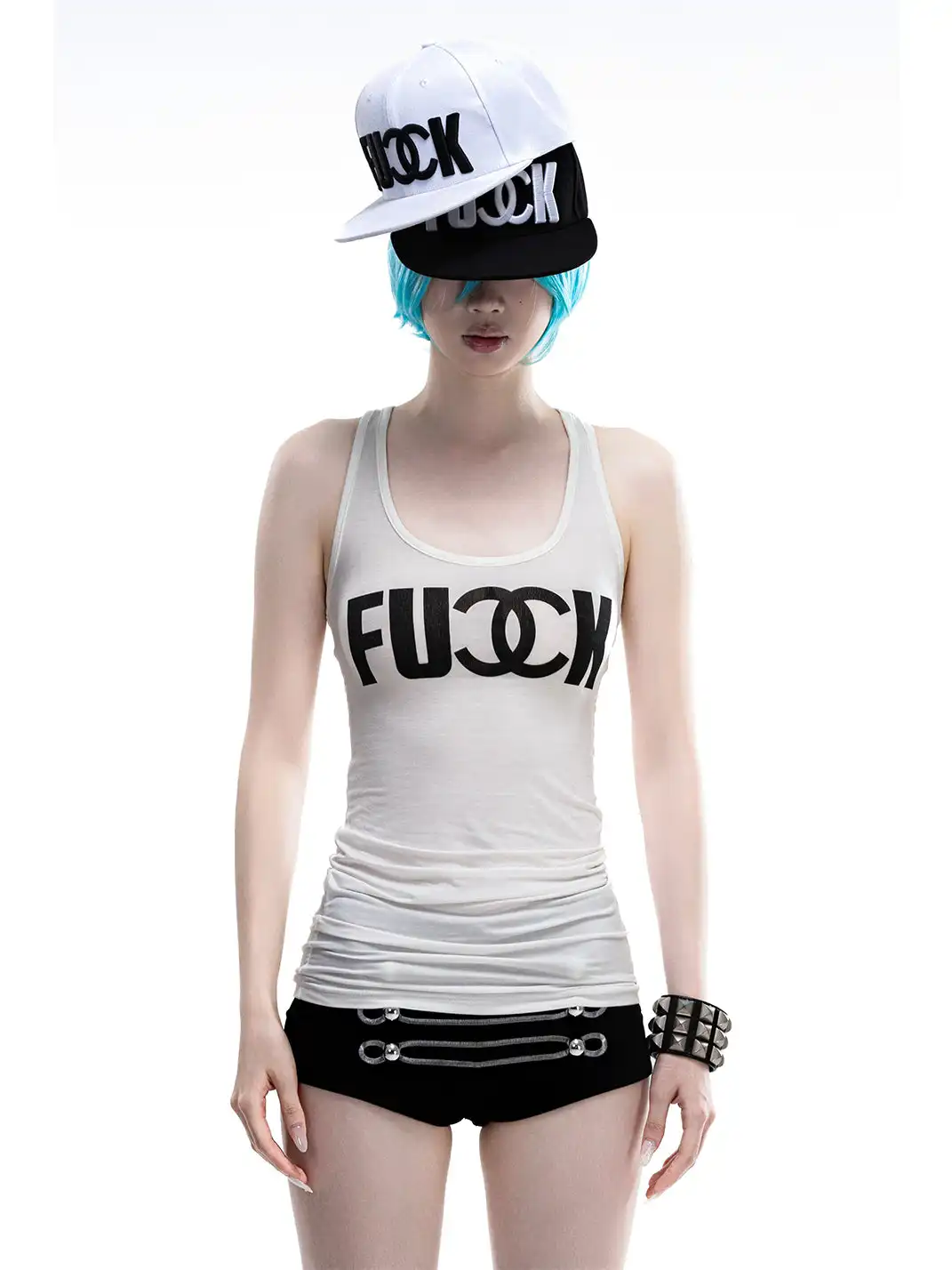 ArtByTastybabe | Parody Print Fitted Racerback Tank Top
