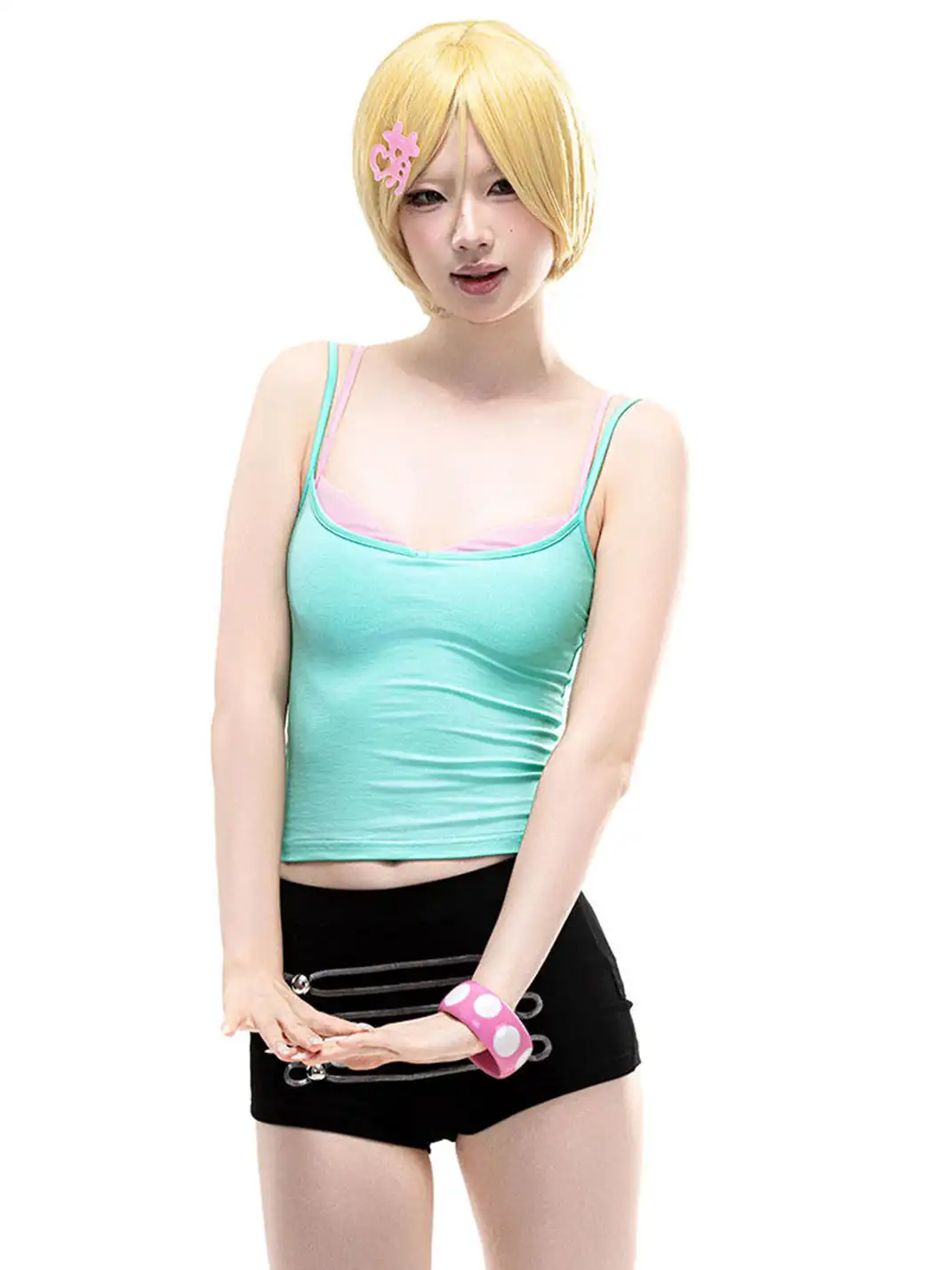 ArtByTastybabe | Color Block Fake Two-Piece Cami Tank Top