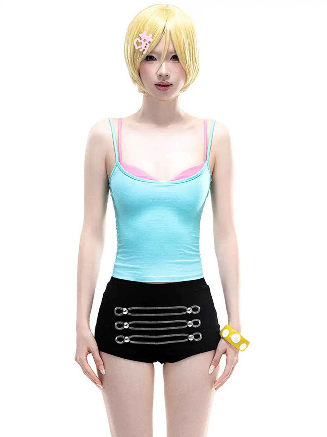 ArtByTastybabe | Color Block Fake Two-Piece Cami Tank Top
