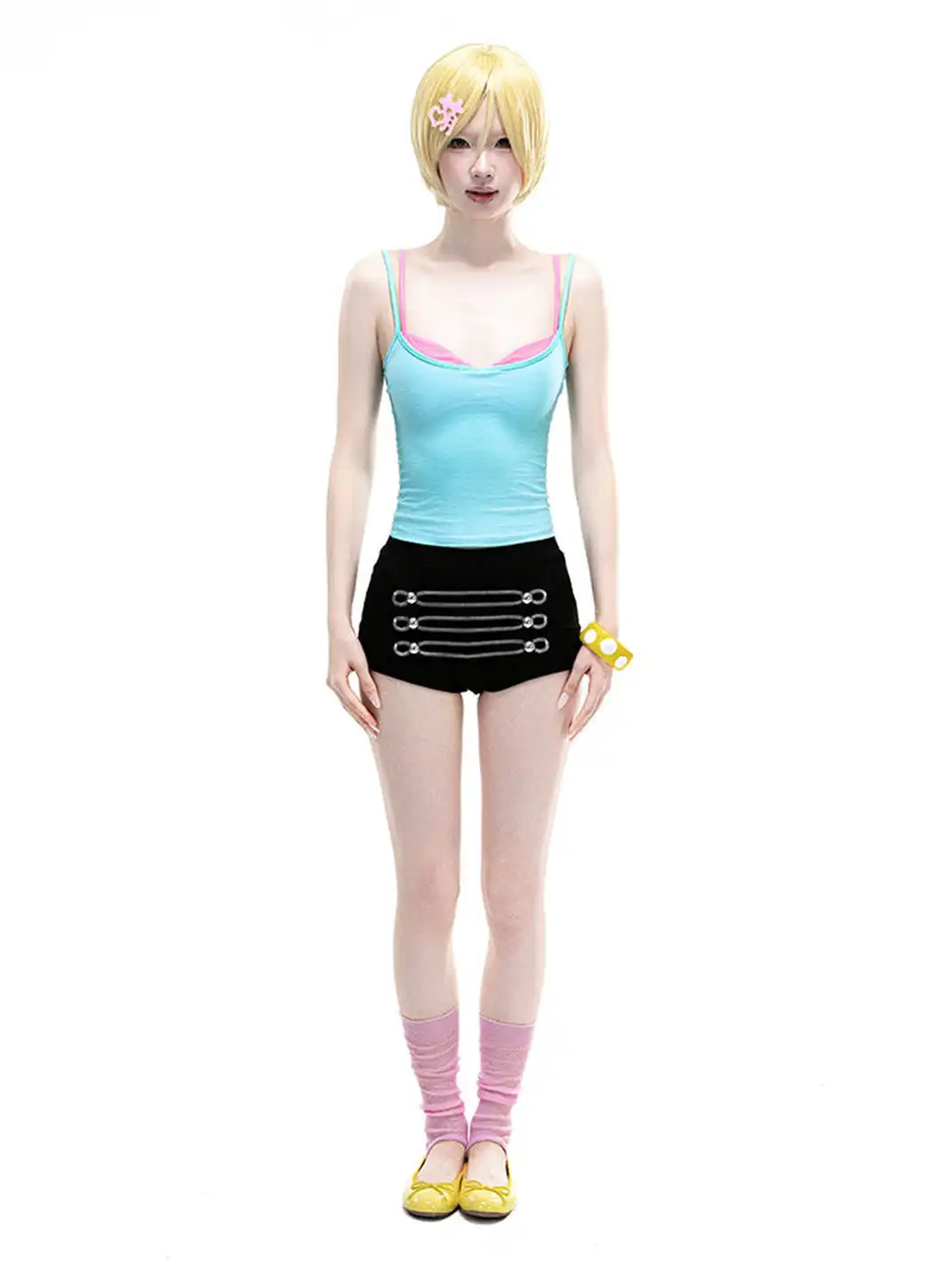 ArtByTastybabe | Color Block Fake Two-Piece Cami Tank Top