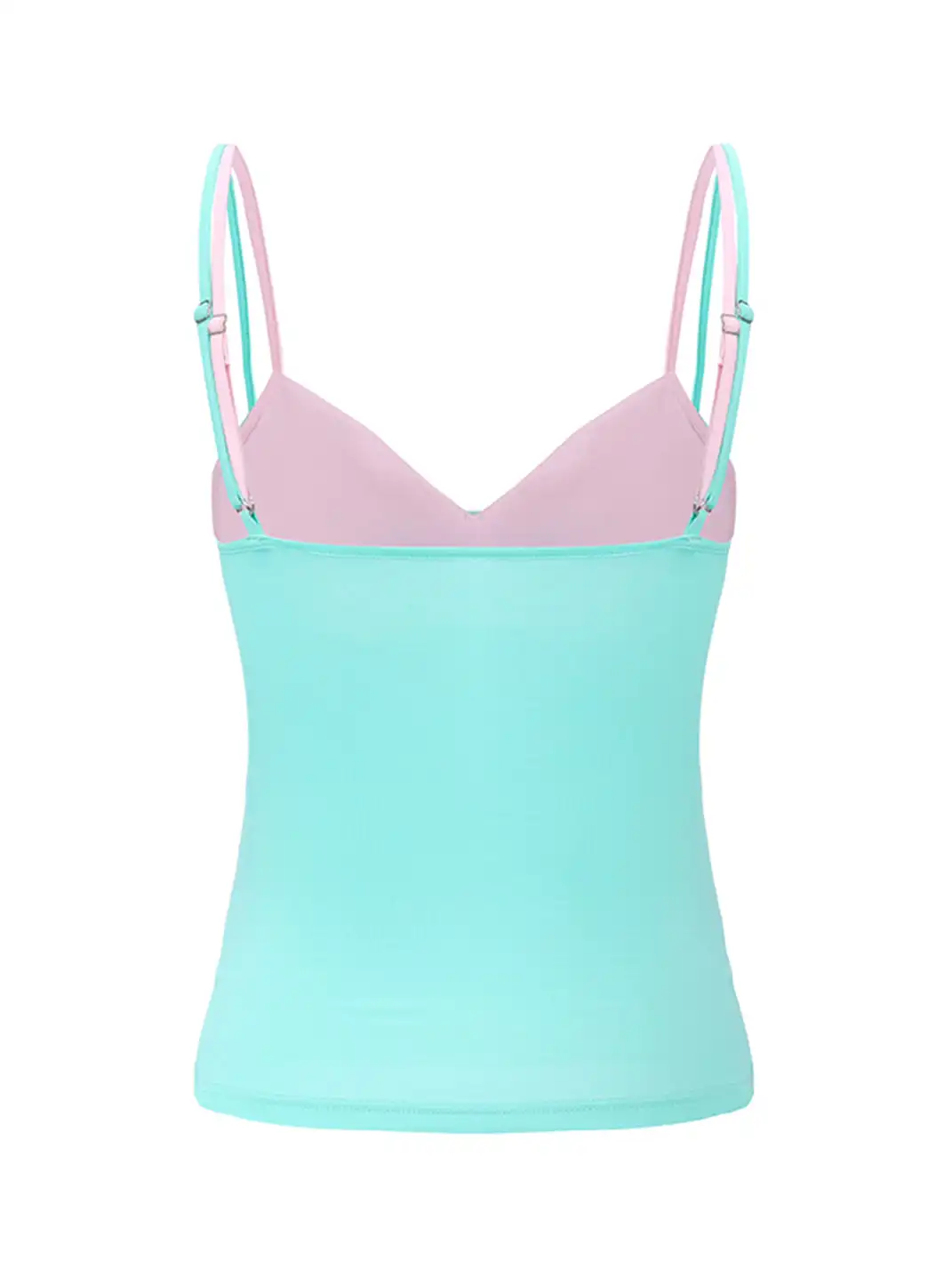 ArtByTastybabe | Color Block Fake Two-Piece Cami Tank Top