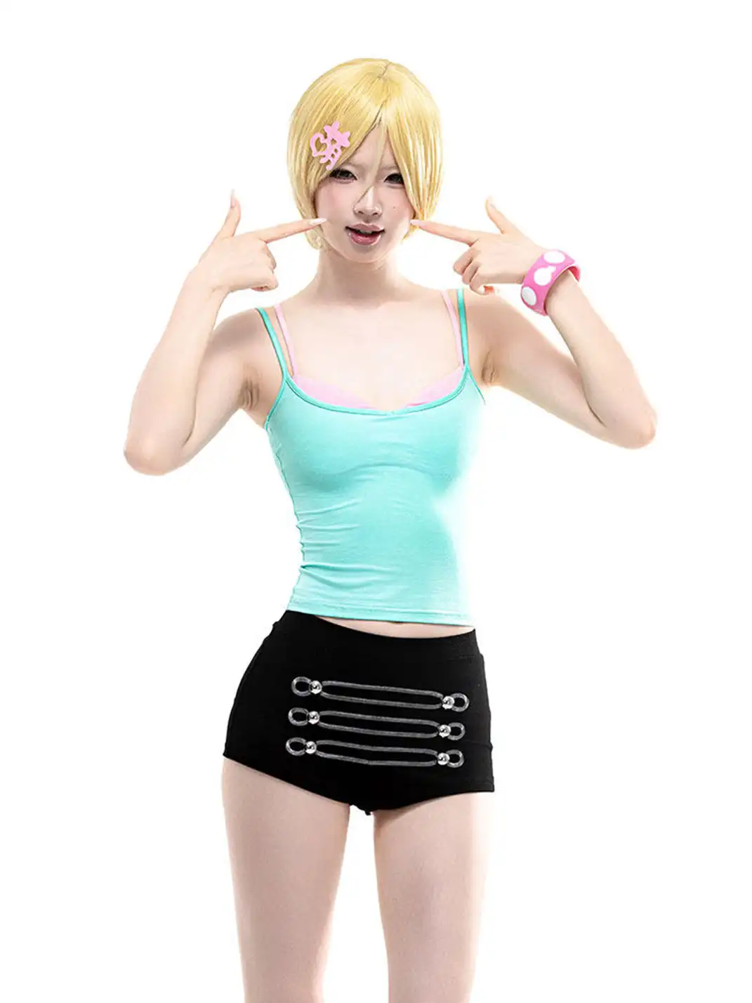 ArtByTastybabe | Color Block Fake Two-Piece Cami Tank Top