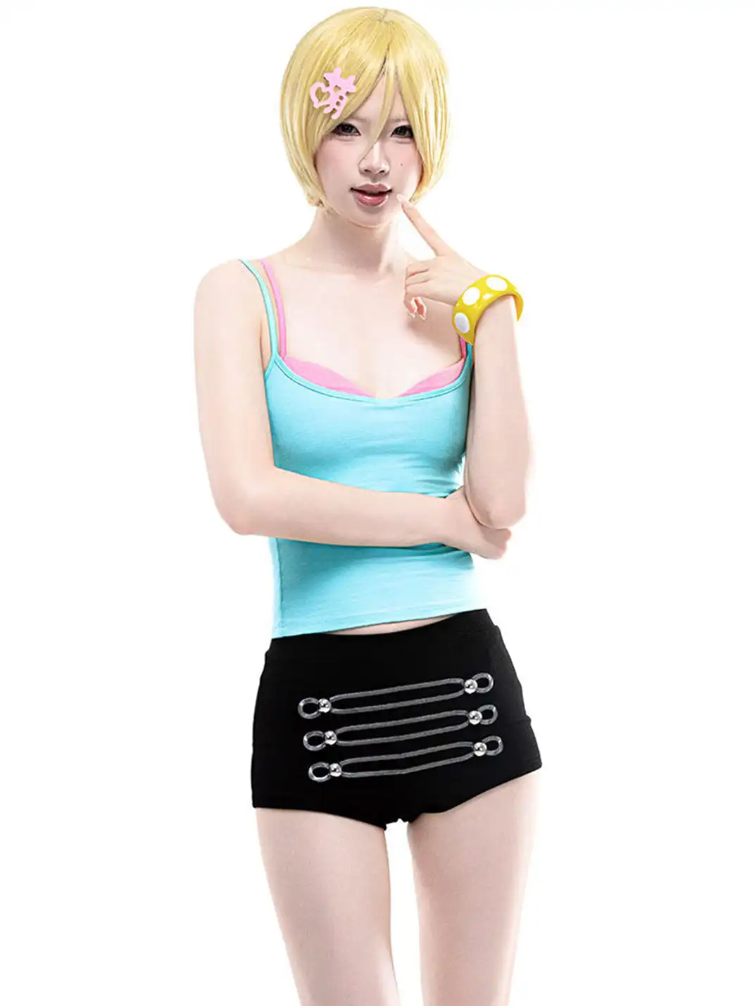 ArtByTastybabe | Color Block Fake Two-Piece Cami Tank Top