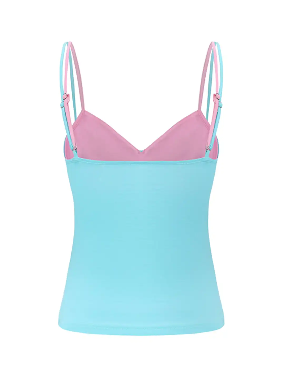 ArtByTastybabe | Color Block Fake Two-Piece Cami Tank Top
