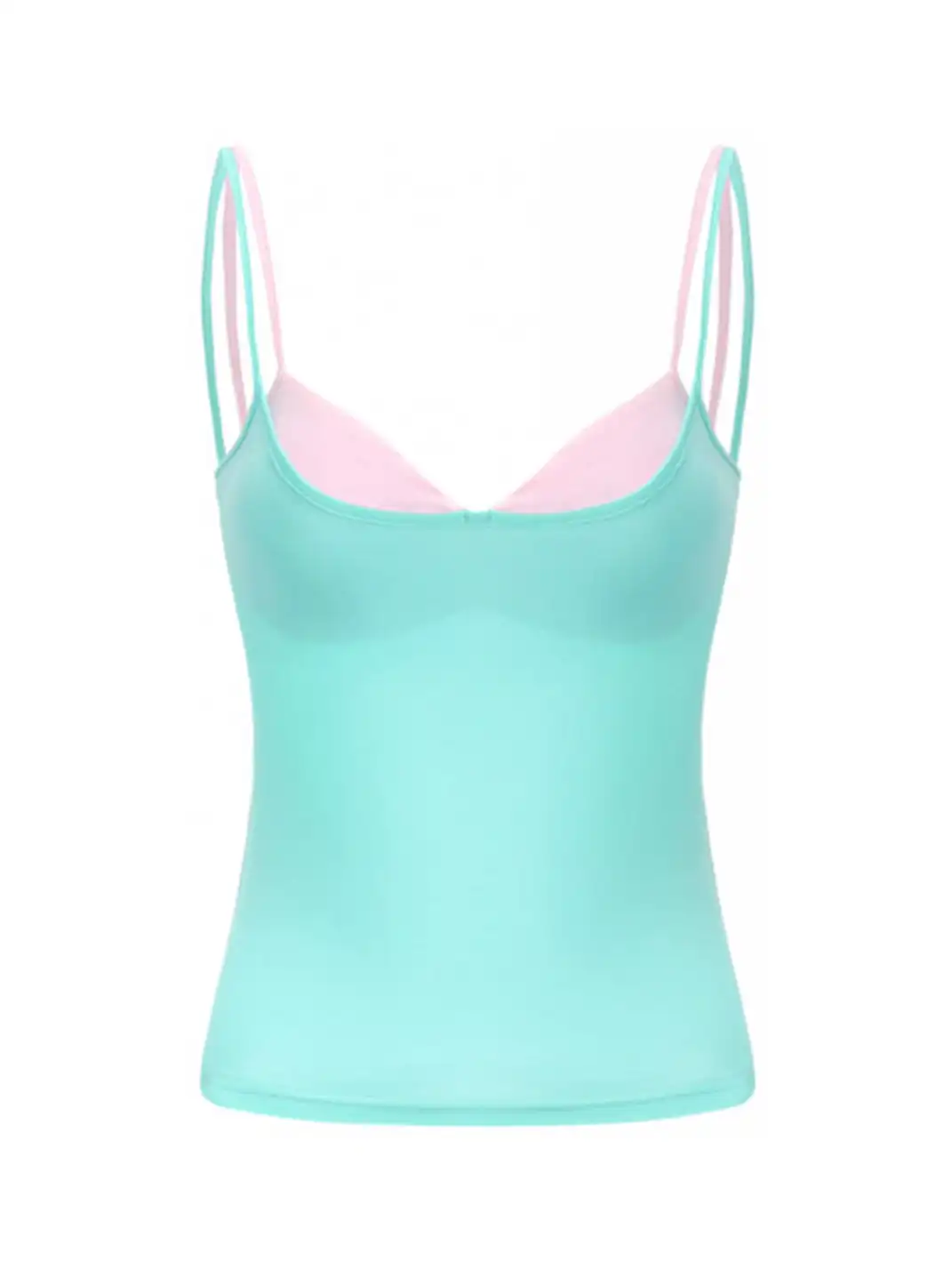 ArtByTastybabe | Color Block Fake Two-Piece Cami Tank Top