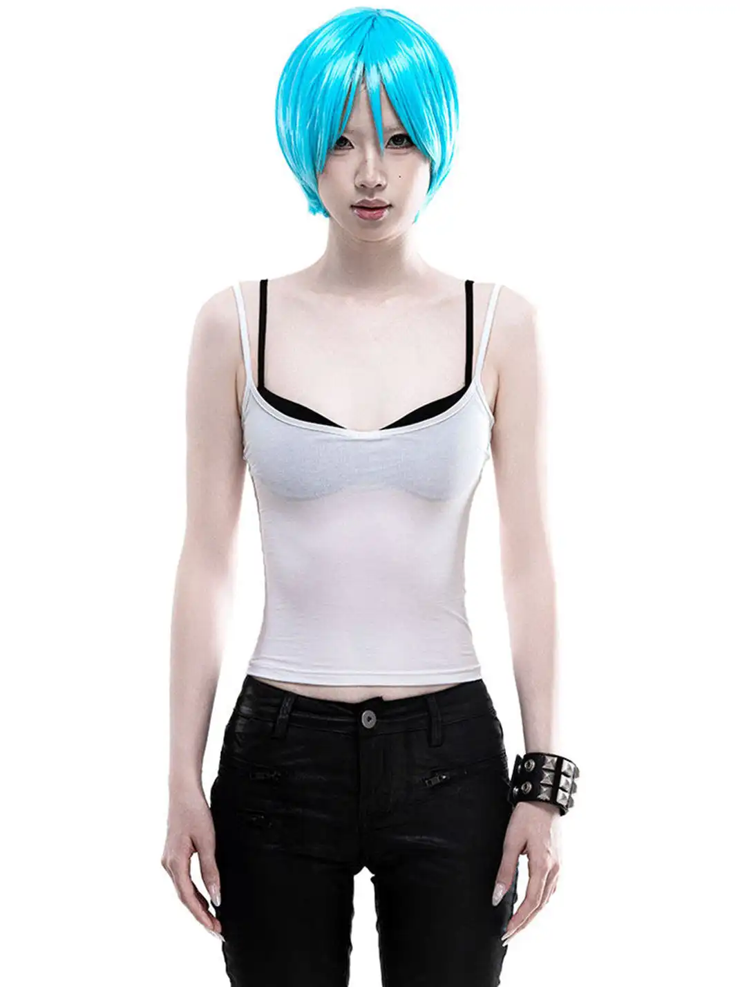 ArtByTastybabe | Fake Two-Piece Low-Cut Lingerie Spliced Camisole