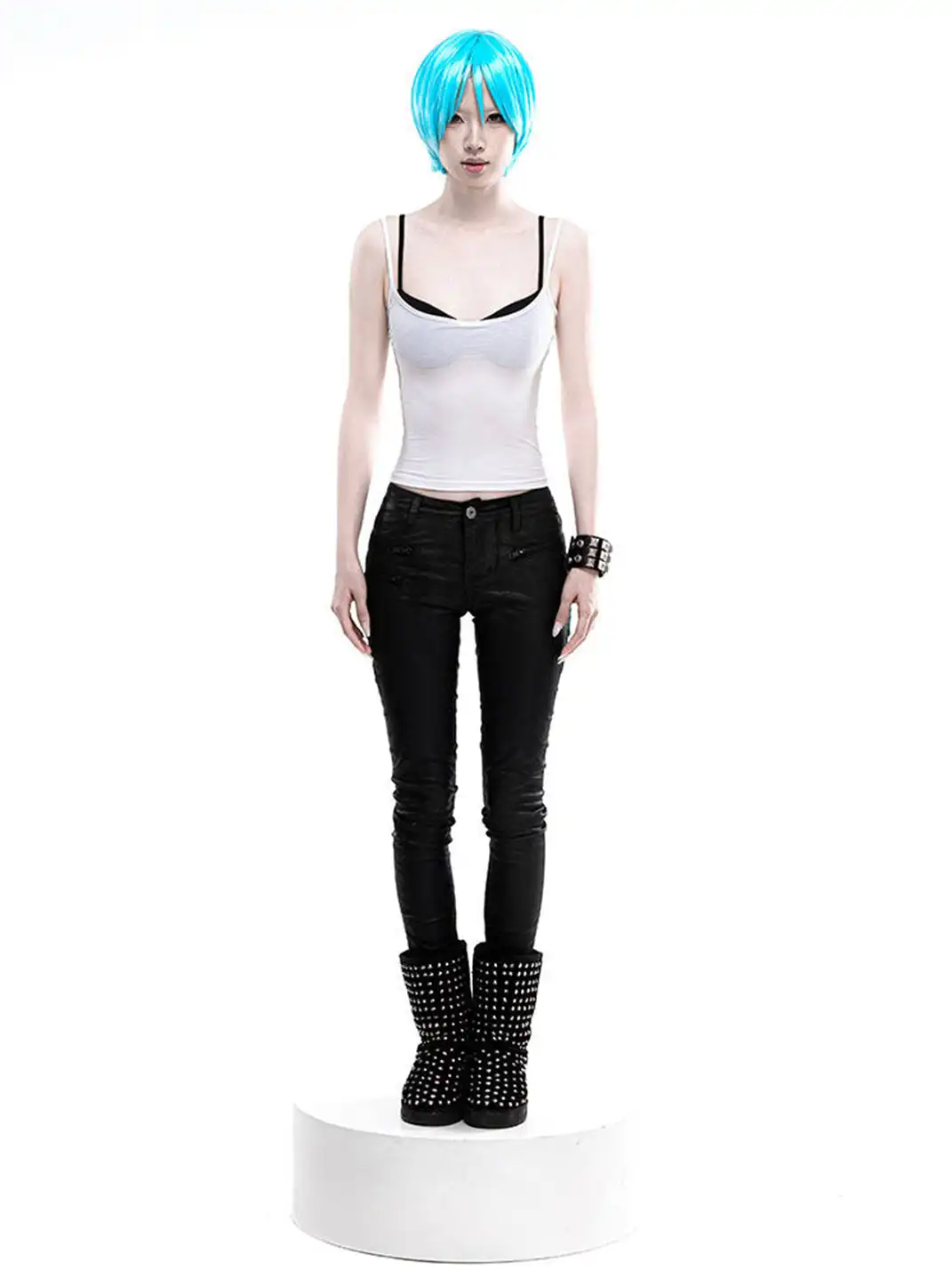 ArtByTastybabe | Fake Two-Piece Low-Cut Lingerie Spliced Camisole
