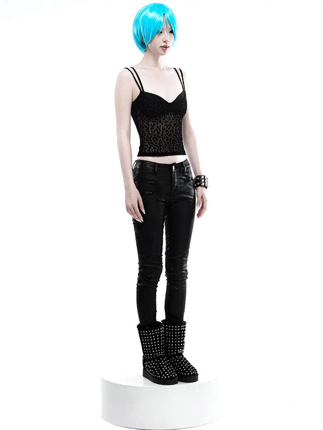 ArtByTastybabe | Fake Two-Piece Low-Cut Lingerie Spliced Camisole