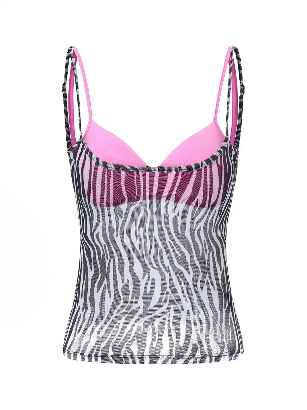 ArtByTastybabe | Fake Two-Piece Low-Cut Lingerie Spliced Camisole