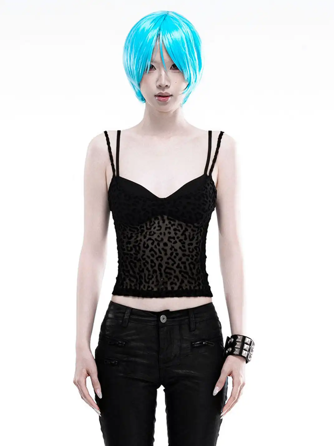ArtByTastybabe | Fake Two-Piece Low-Cut Lingerie Spliced Camisole