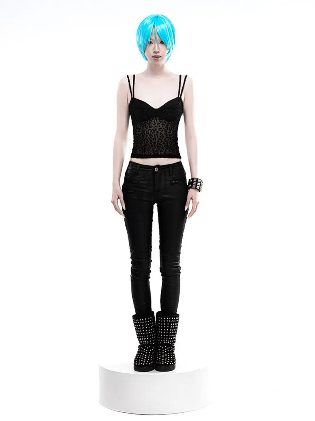 ArtByTastybabe | Fake Two-Piece Low-Cut Lingerie Spliced Camisole