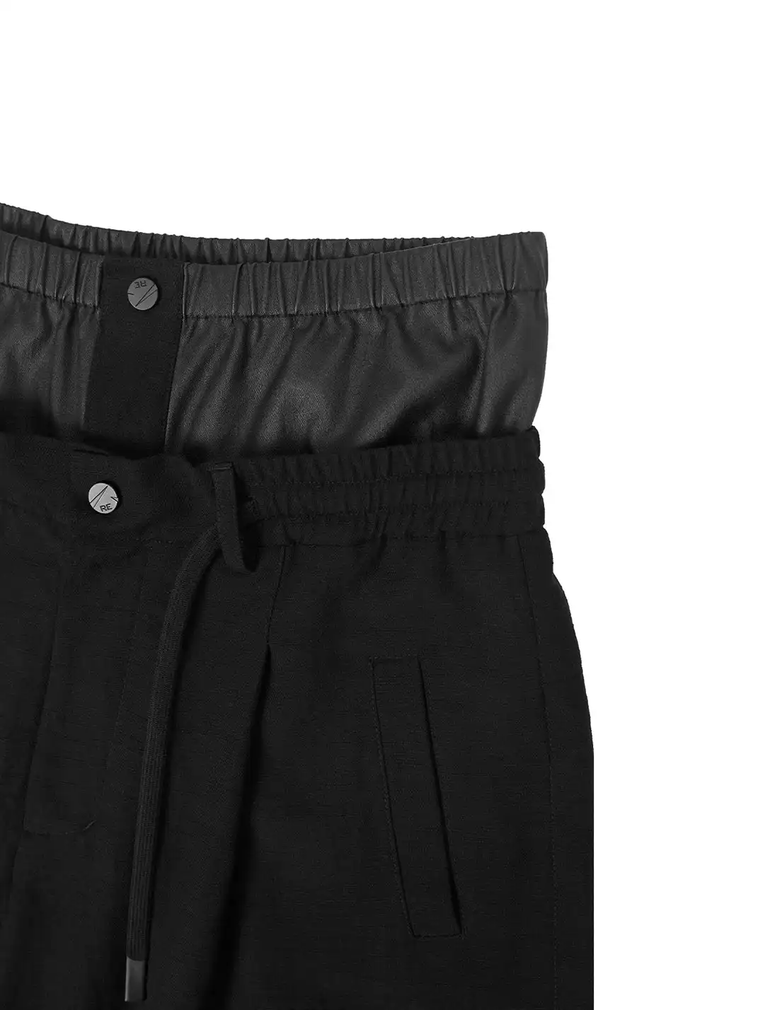 RELABEL | Dual Waist Spliced Wide-Leg Trousers