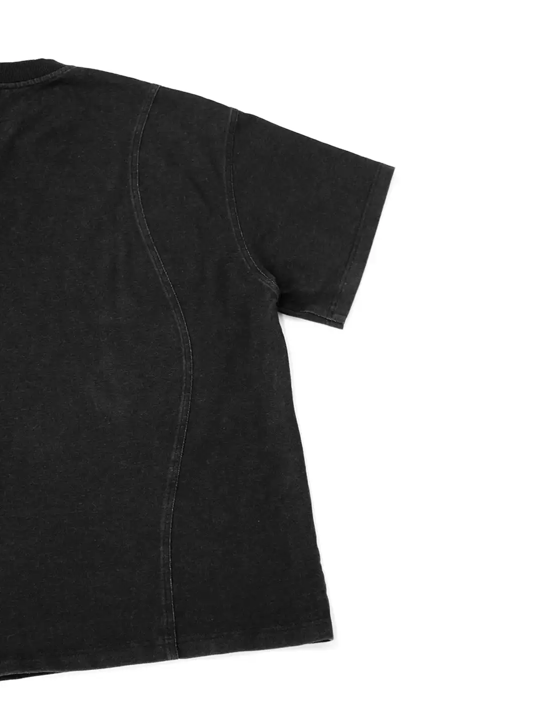 RELABEL | Detachable Hood Washed Vintage Denim Print T-Shirt