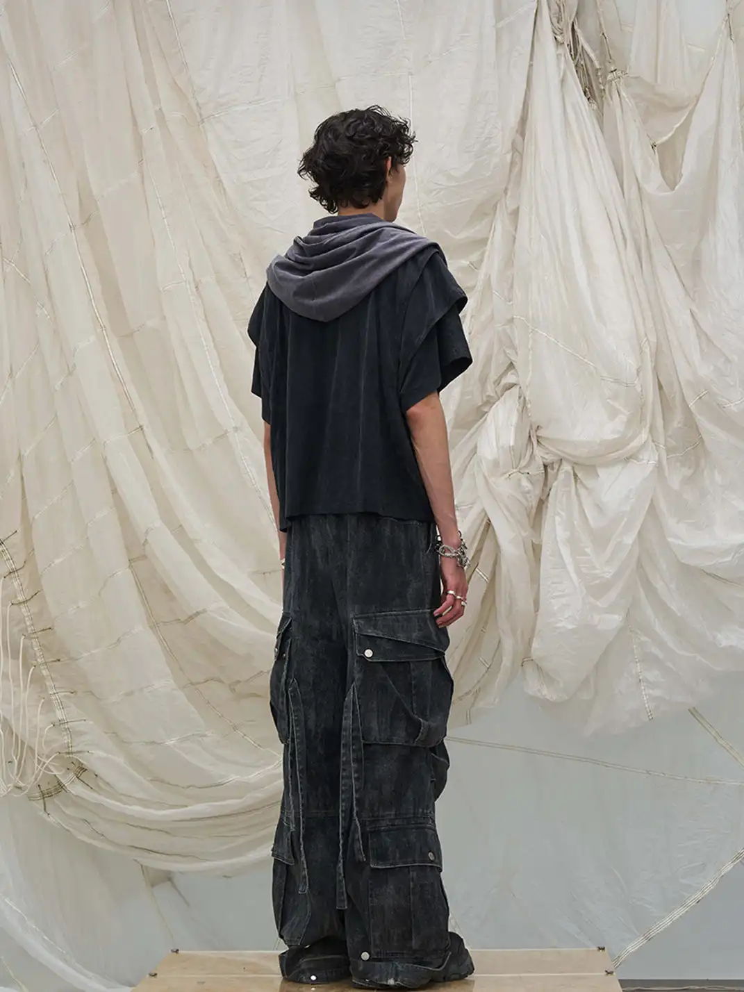 RELABEL | Ring Cut Detachable Hood T-Shirt