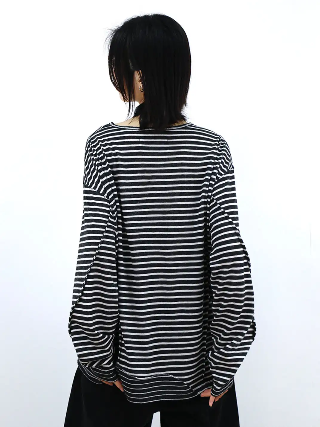 RELABEL | Striped Spliced Long Sleeve T-Shirt