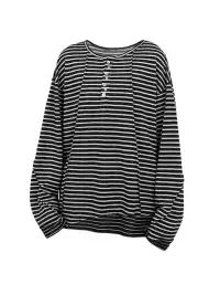 RELABEL | Striped Spliced Long Sleeve T-Shirt