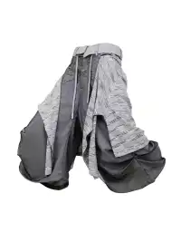 RELABEL | Detachable Butt Flap Black Mesh Ruched Cropped Sweat Shorts