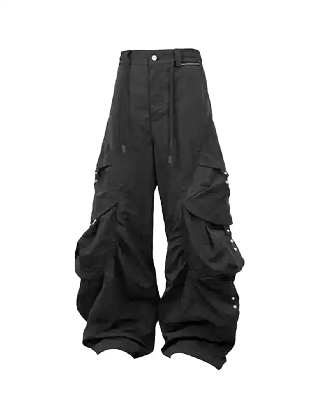 RELABEL | Multi-Pocket Ruched Multi-Shape Nylon Casual Pants