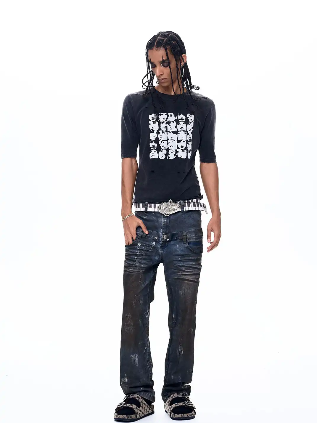 Fourth3ex | Figure Print T-Shirt