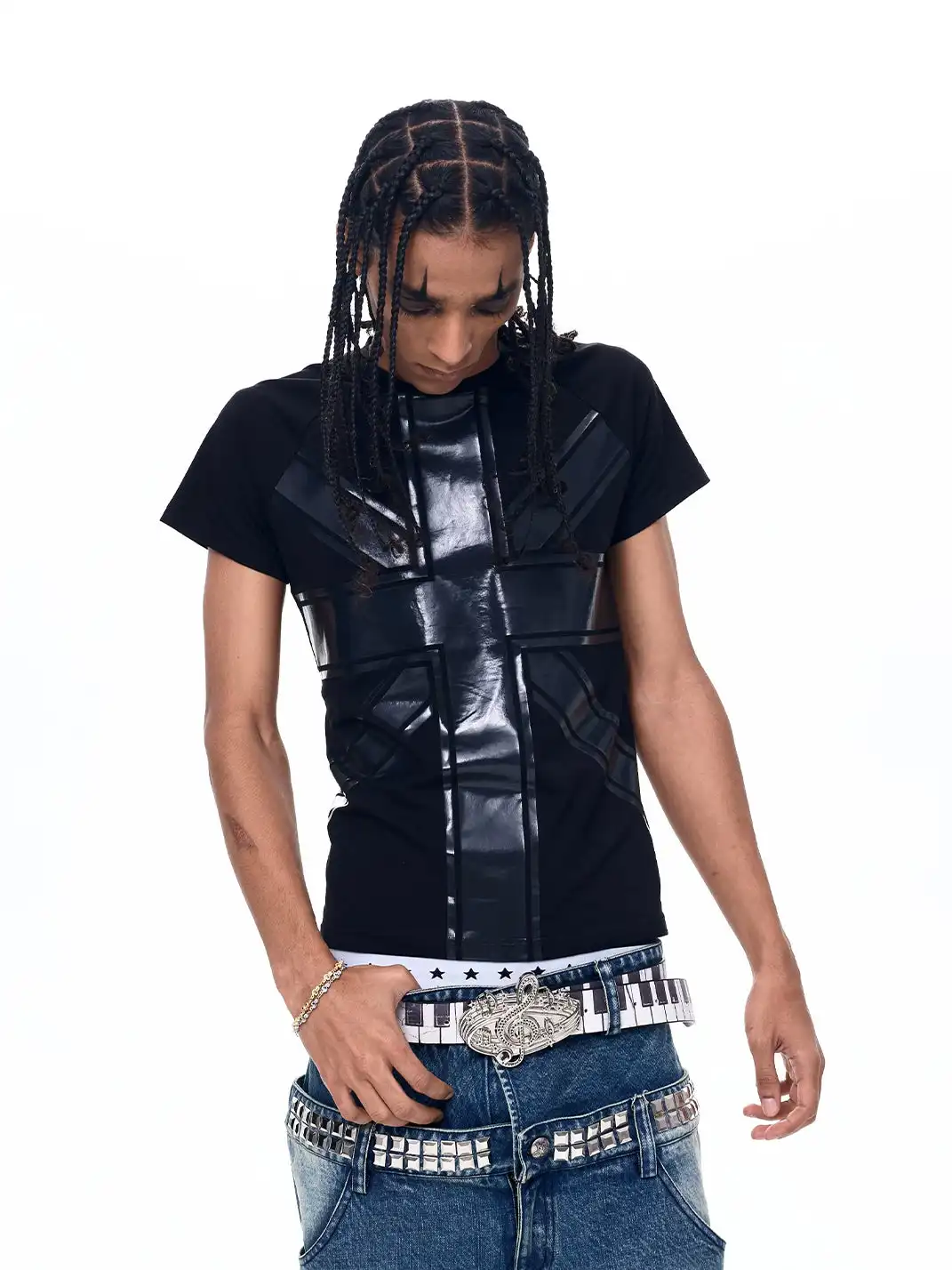 Fourth3ex | Cross Print Crew Neck T-Shirt