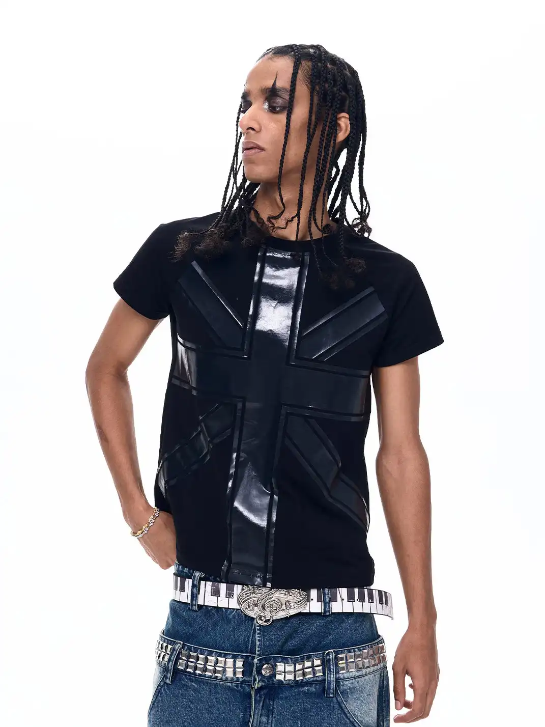 Fourth3ex | Cross Print Crew Neck T-Shirt