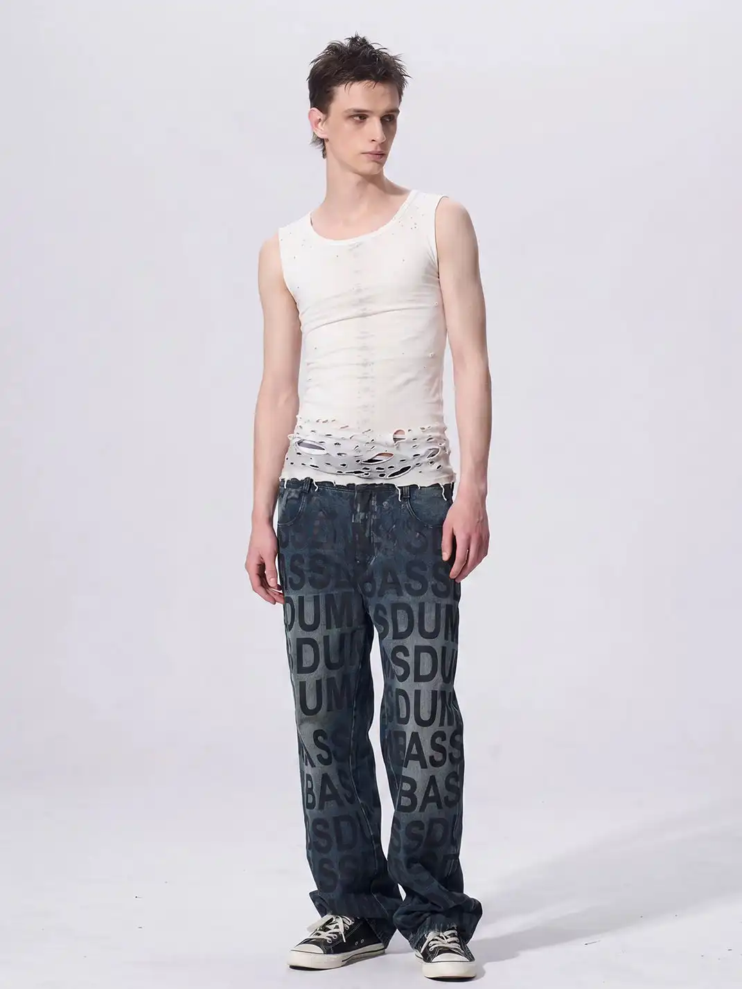 Fourth3ex | Ripped Skull Print Tank Top