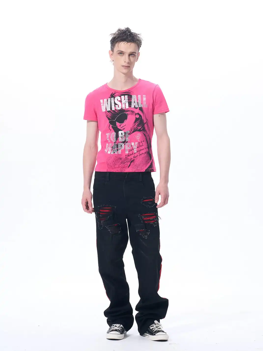 Fourth3ex | Letter & Figure Print T-Shirt