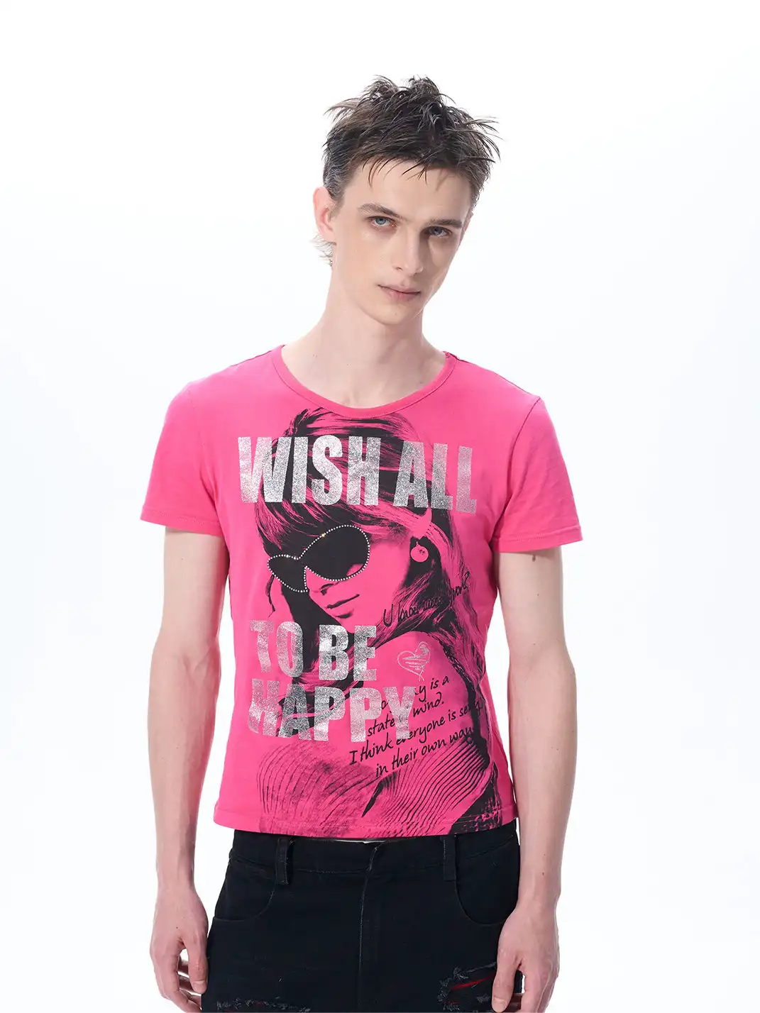 Fourth3ex | Letter & Figure Print T-Shirt