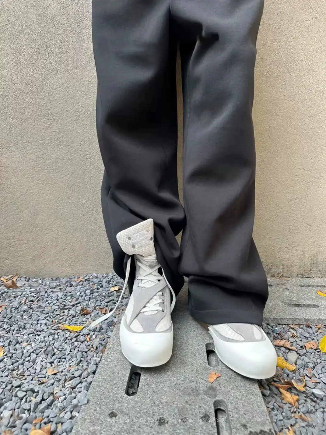 DLM | Color Block Mesh Flat Lace-Up Boxing Boots