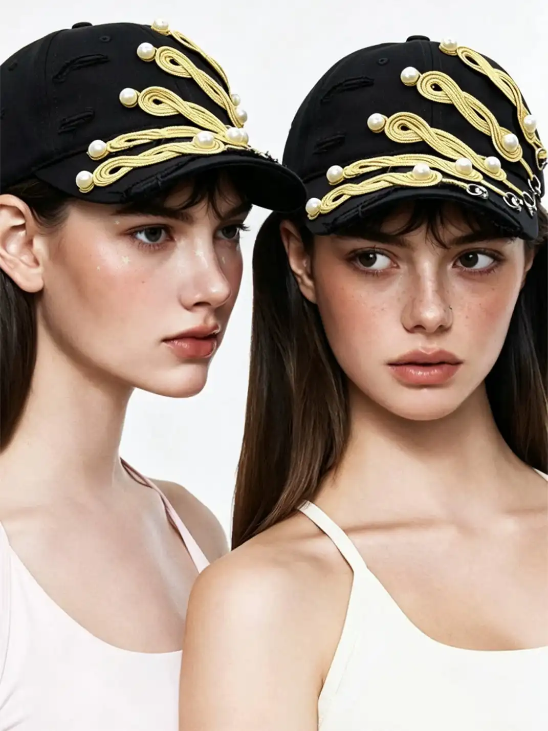 LIFEMANNA | Heavy Pearl Vintage Ripped Baseball Cap