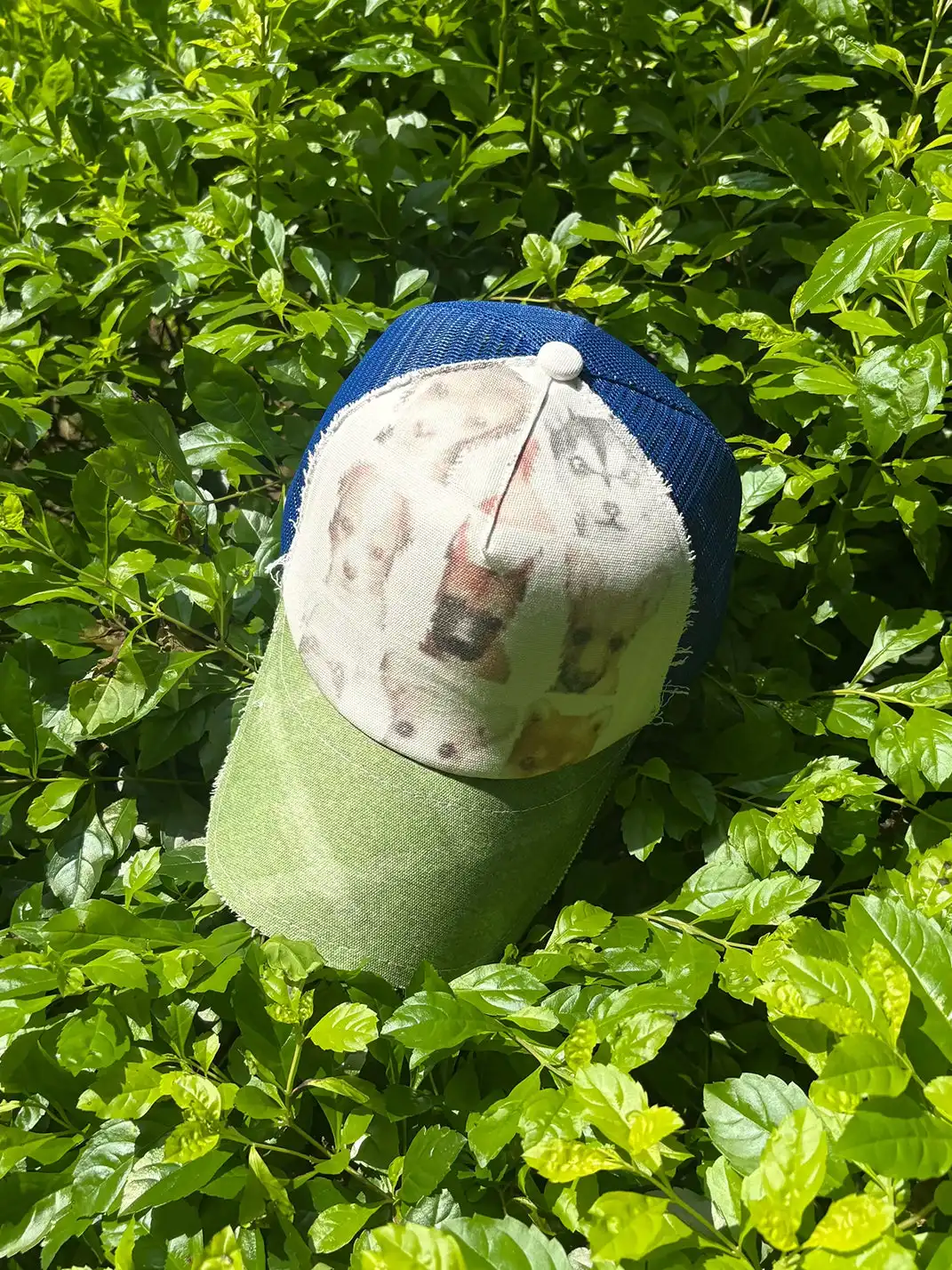 JUSKID | Fun Animal Print Raw Edge Distressed Trucker Hat