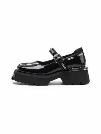 SISTER CURIE | Platform One-Strap Pointed Mary Janes