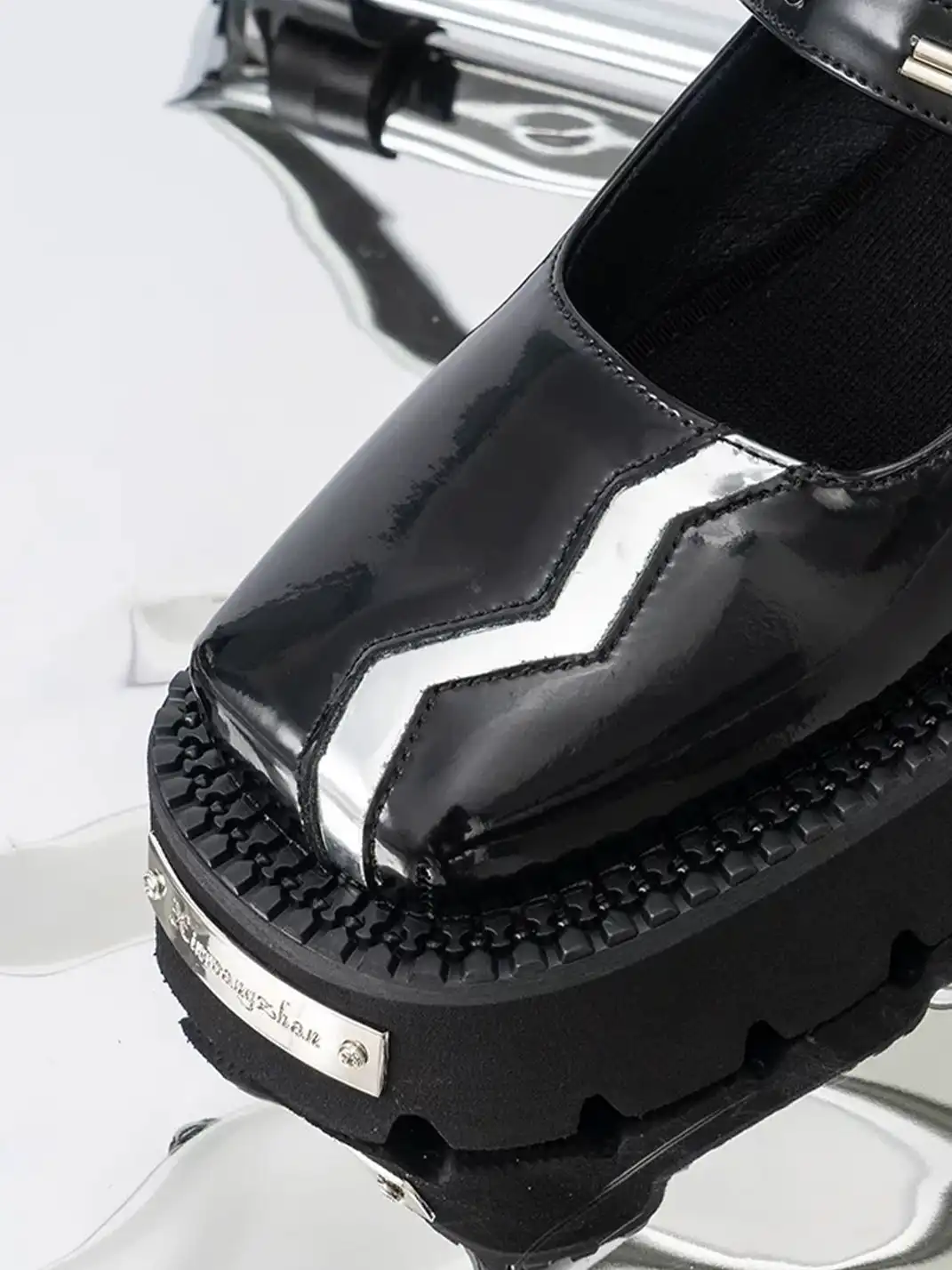 SISTER CURIE | Platform One-Strap Pointed Mary Janes