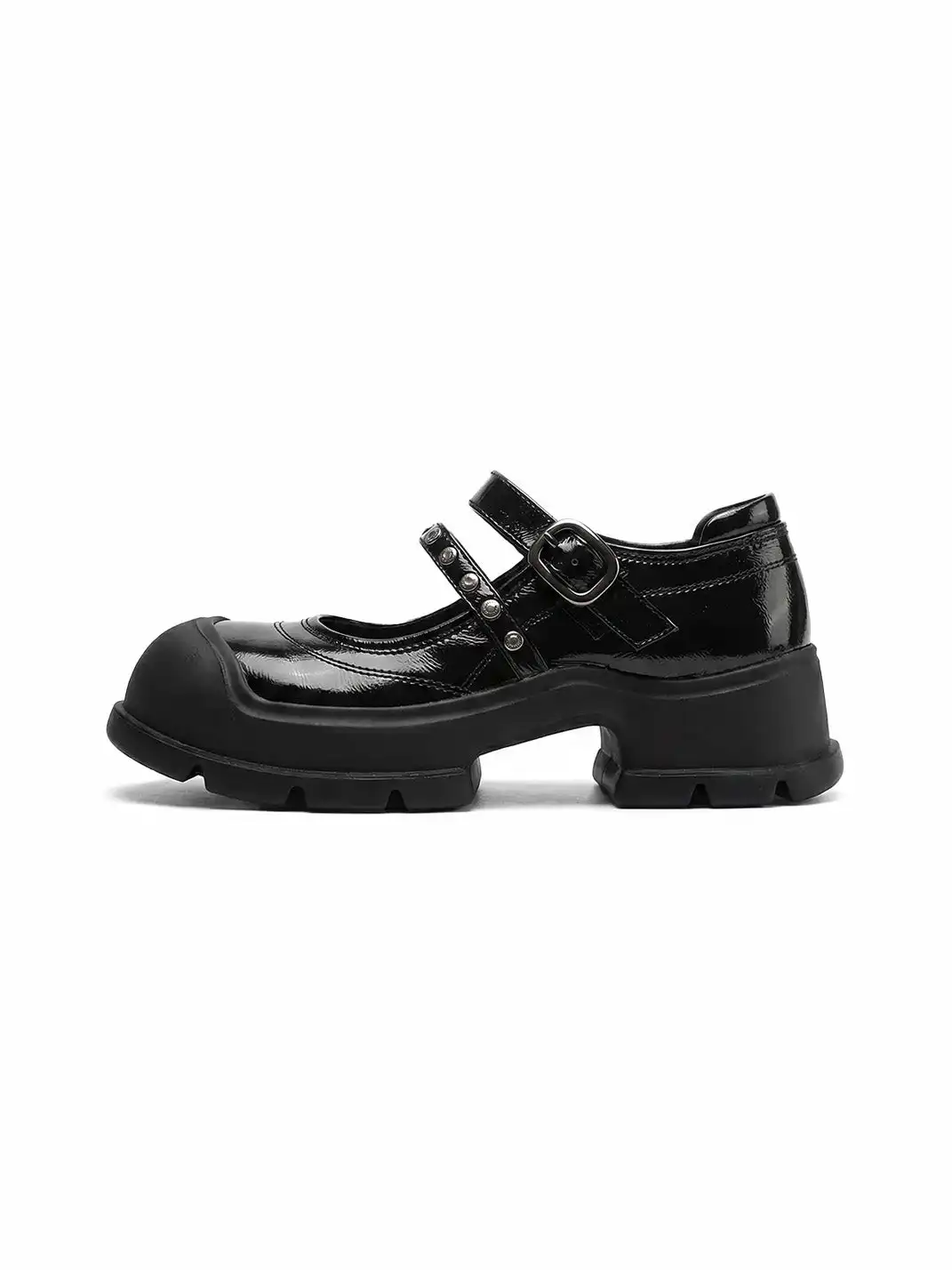 Pas de nom | Strap Buckle Mary Jane Platform Shoes