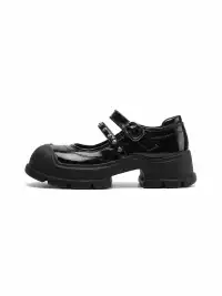 Pas de nom | Strap Buckle Mary Jane Platform Shoes