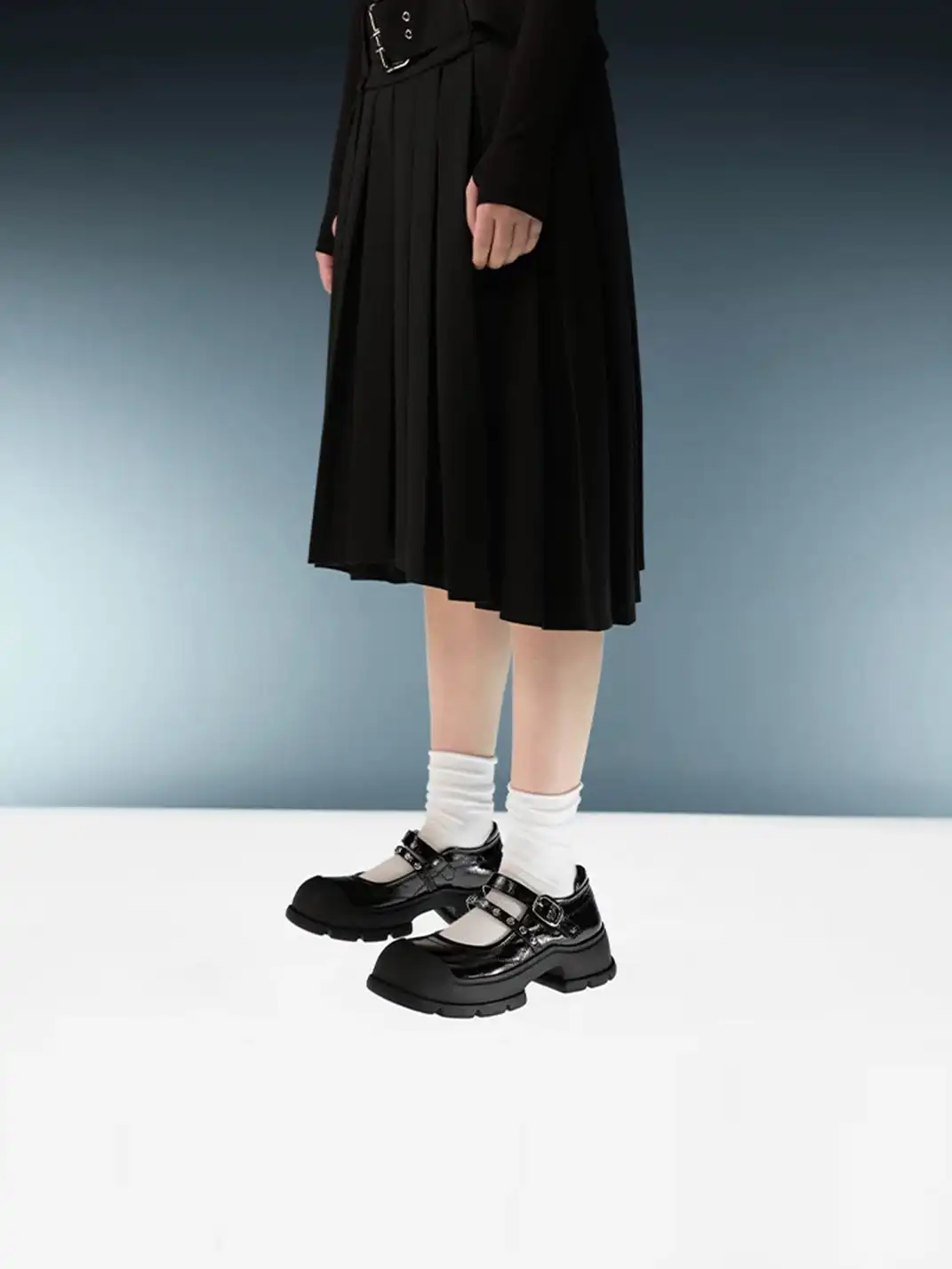 Pas de nom | Strap Buckle Mary Jane Platform Shoes