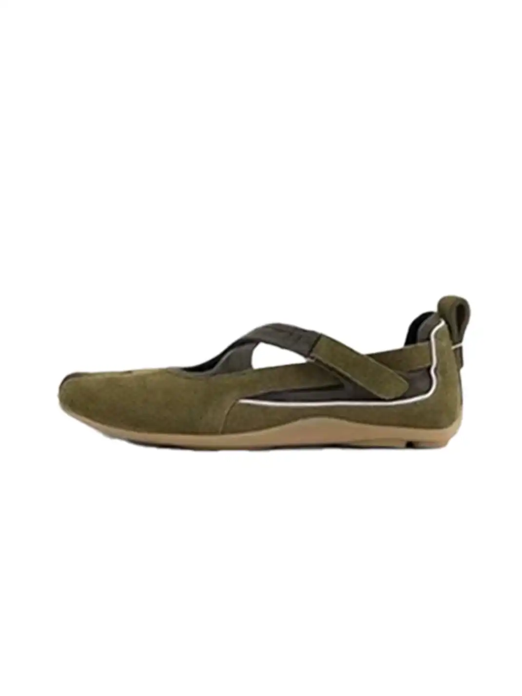 URTIAN SMILER | Crisscross Strap Split Toe Flat Ballet Shoes