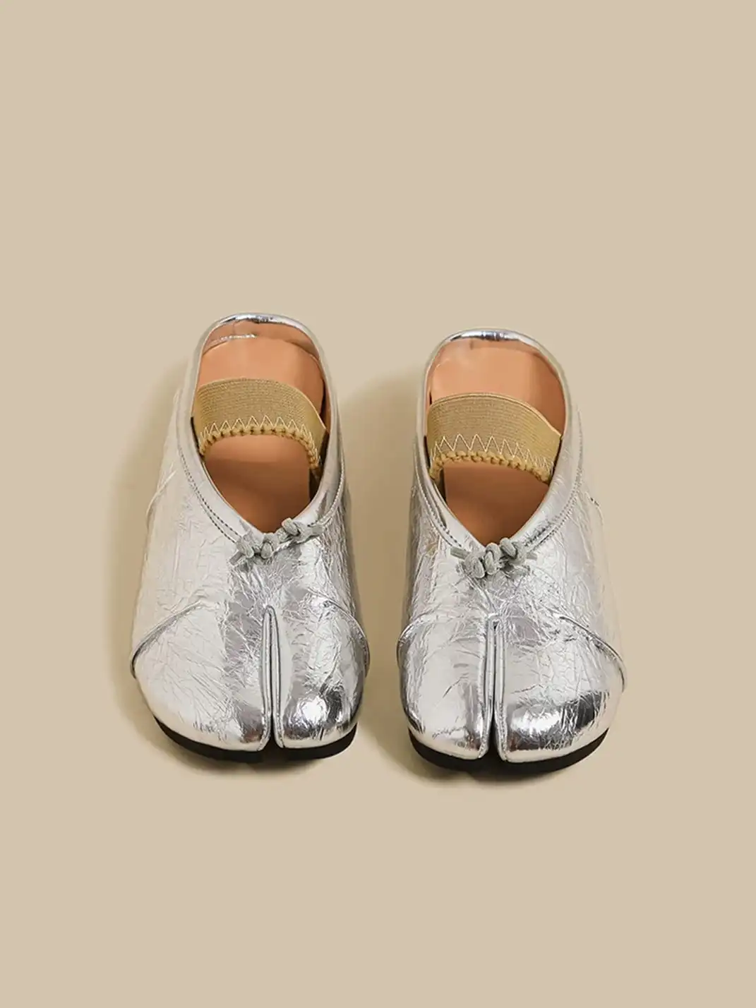 CHUOLEI | Split-Toe One-Strap Mule Flats