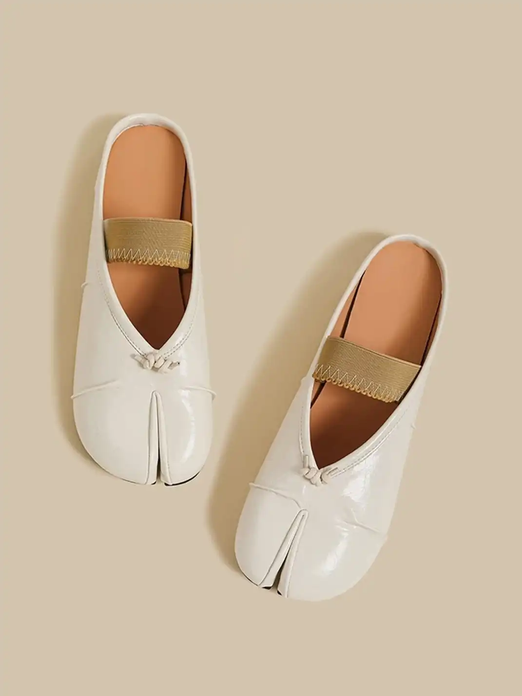 CHUOLEI | Split-Toe One-Strap Mule Flats