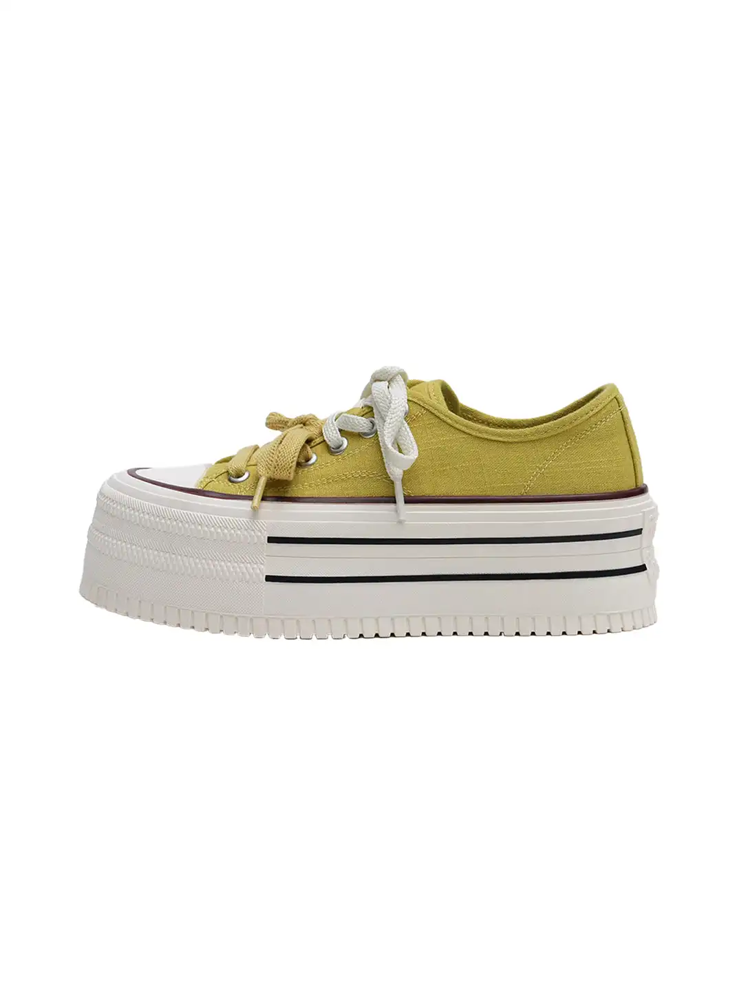 MASOOMAKE | Stripe Platform Lace-Up Sneakers